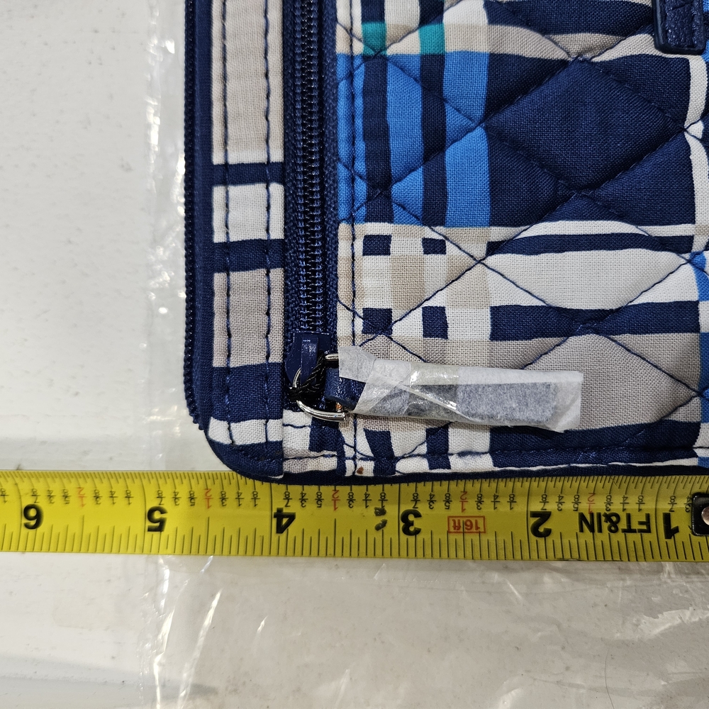 Vera Bradley Chic Blue Plaid Quilted Wallet - Picture 9 of 11